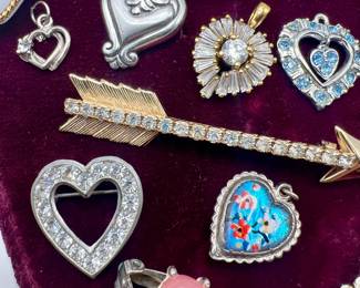 Vintage Hearts, Pinks & Reds Jewelry from Across the Ages.