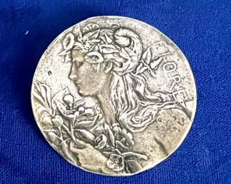 Sterling Silver Art Nouveau Flore Brooch