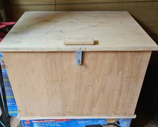Homemade wood box - need additional storage?