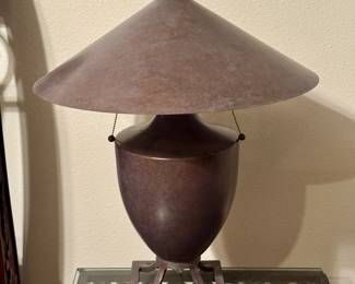 Pair of metal table lamps