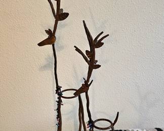 Metal deer candle holders