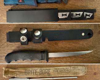 Kershaw 3 blades, Cutco "Fisherman's Solution", Brite Bore cleaner