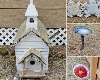"Church" birdhouse & yard decor