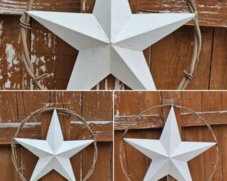 One large star with two smaller stars