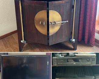 Asian style cabinet w/TV and components