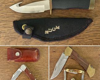 Buck 691 Fixed blade and misc folding knives