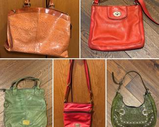 Selection of ladies handbags