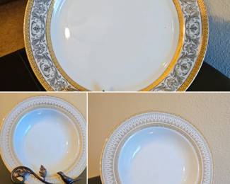 Royal Scotland - dinner & salad plates with soup bowls