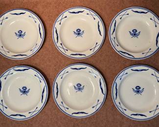 Rare set of 6 Tournai 18th C. Plates with Coat of Arms