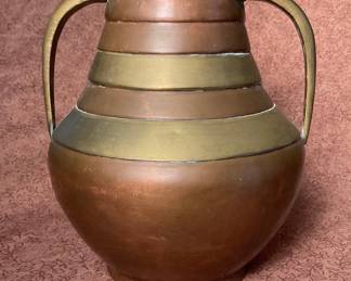 Mysterious Vintage Chinese Mid Century Modern mixed metals vase