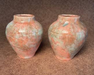 Pair of mystery Art Pottery Vases