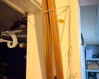 Vtg Popular Clothes Dryer Wood Rack 8 Folding Prong GEM Mfg. North Girard Pa.
