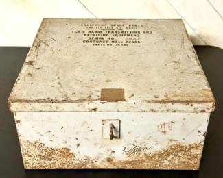 vintage military surplus metal box
