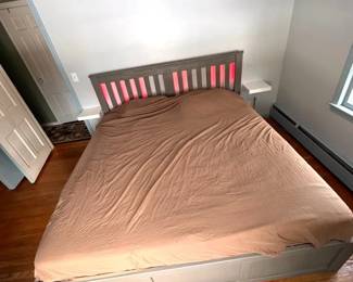 California King - Wooden Bed Frame With Drawers
