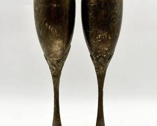 (2) Vintage Silverplate Goblets
