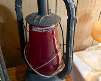 Rare  lantern with red globe