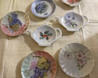 Hand painted misc. glass items