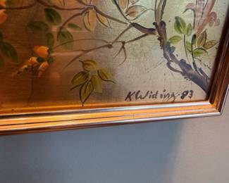 Signed Hand Painted Wall Mirror