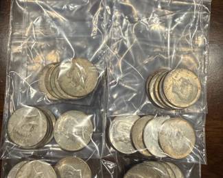 40% SILVER Franklin Halves - Lots of 5