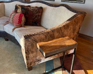 PAUL ROBERT Cowhide Curved Sofa