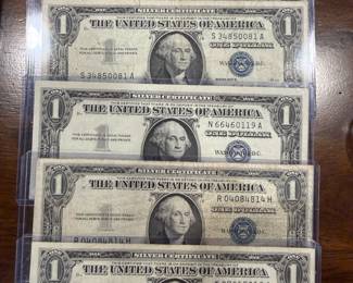 Silver Certificate One Dollar Notes
