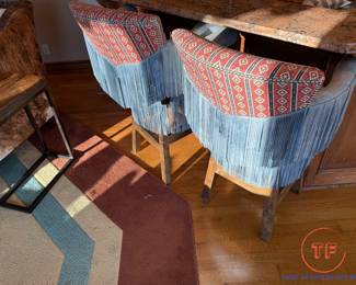 RUNYON Gator Yoke Galaga Leather Barstool