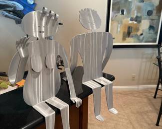 Brushed Aluminum Sculptures by FRED GARBOTZ