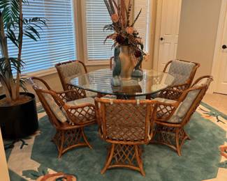 Rattan Style Table and Chair
