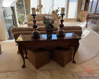 Marble Topped Console Table