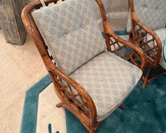 Rattan Style Table and Chair