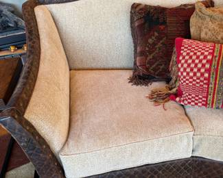 PAUL ROBERT Cowhide Curved Sofa