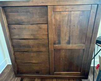 farmhouse style chest to match bed set, all items priced individually