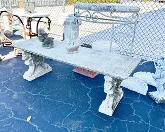 Concrete Garden Bench