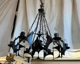 1970s Brutalist Chandelier - Alfredo Barbini Encalmo