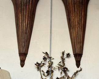 Enormous Pair of Wall Sconces