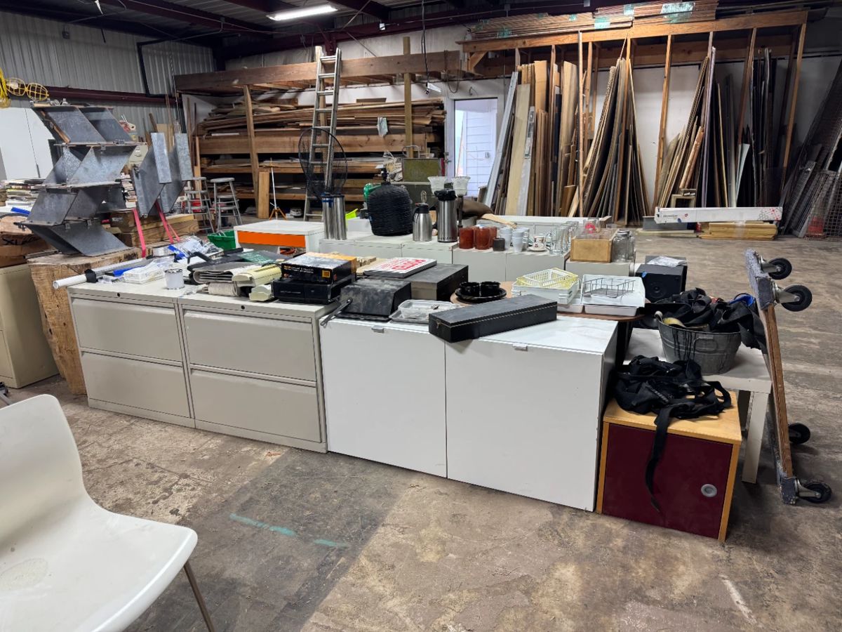 Tons of cabinets, wood, and other items available!