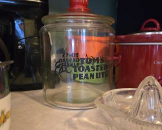 Antique Tom's Peanut Jar (please note it has an inclusion)