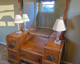 Antique Waterfall Dresser