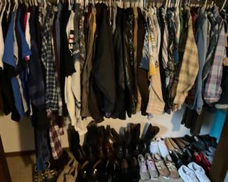 assorted vintage clothes