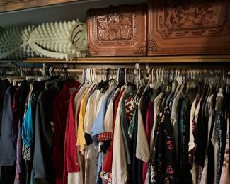 assorted vintage clothes