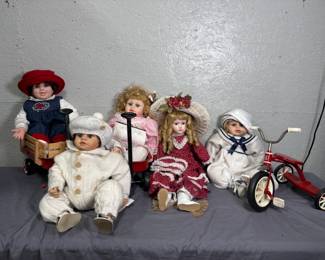 Radio Flyer Red Wagons with Dolls