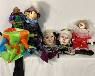 Porcelain Harlequin Masks and More