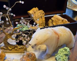 Collection of crystals and geodes. 
