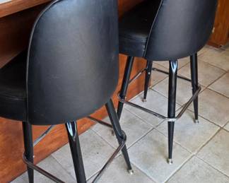 Pair of padded barstools