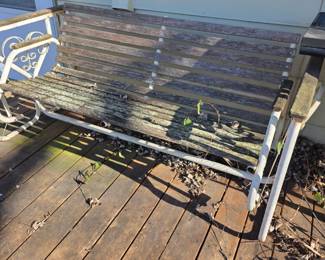 Mid-century patio glider, TLC condition.