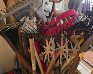 Variety of yard tools