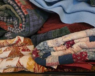 Several commercial quilts and comforters.