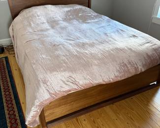 Design Within Reach Queen Size Matera Walnut Bed with 6 Storage Drawers on Sides