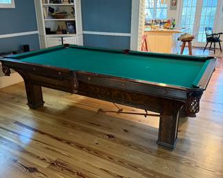 Circa 1898 Antique Pool Table - More Pics and Description Listed Below