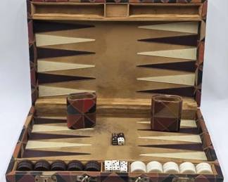 Vintage backgammon game